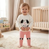 J16524INF: Baby Girls Interactive Puppy Sweatshirt & Legging Outfit (9-24 Months)